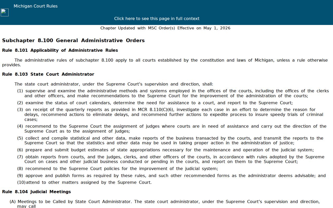 Bay County court records source explaining public case records and registers of actions