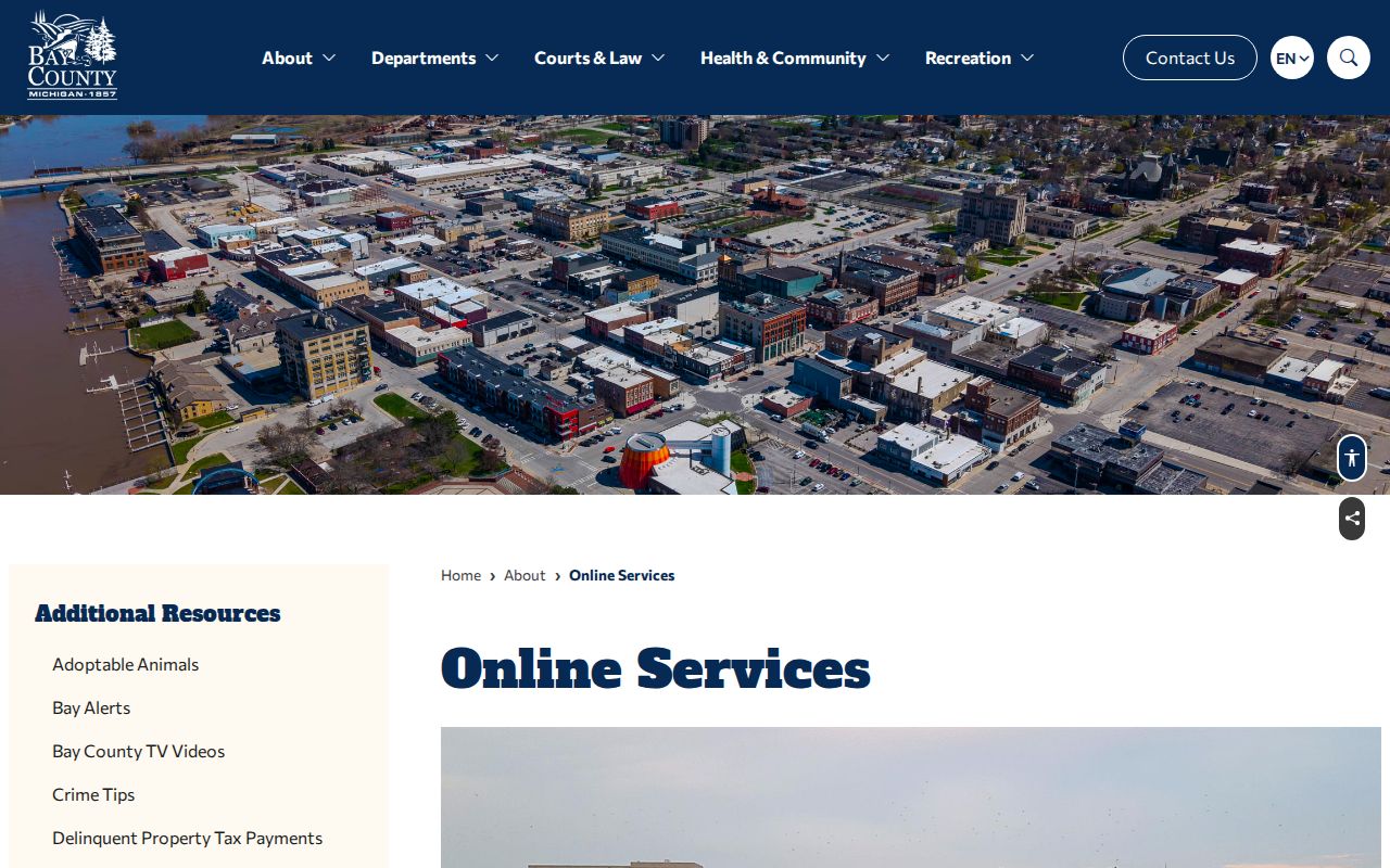 Bay County court docket online services and court records route
