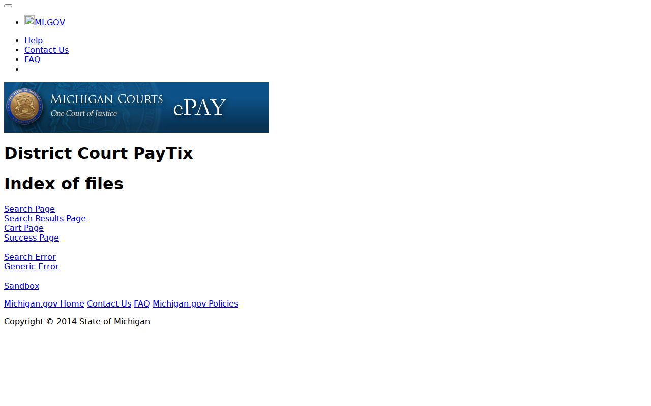 Bay County traffic court records source for Michigan PayTix ticket lookup